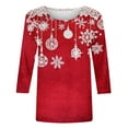 thumbnail image 5 of Elvqul Womens Shirts Plus Size Tops Crewneck Graphic Fashion Fall Christmas Shirts for Women Oversized, 5 of 5