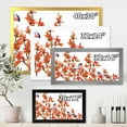 thumbnail image 4 of Designart 'Flock of Bullfinches Birds Sitting on Orange Branches' Traditional Framed Art Print, 4 of 4