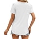 thumbnail image 4 of Fiudx Camisetas para Mujer Camiseta Holgada Cómoda con Cuello Cuadrado de Color Sólido a La Moda para Mujer, Blusa de Manga Corta, Tops Informales, 4 of 7