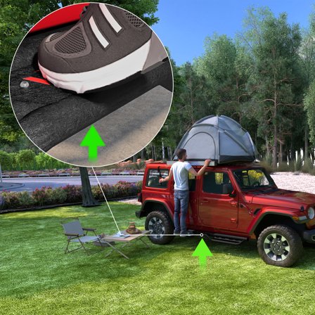 NIGSQJB 6 Inch Powder Coated Running Boards Side Steps For 2018-2025 Jeep Wrangler JL 4 Door