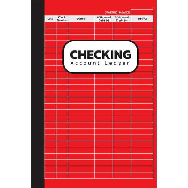Checking Account Ledger Register and Record Checking Account, Personal