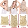 thumbnail image 5 of SEGO Real Hair Extension with Invisible Band Synthetic Wire in Hair Extension Wavy Curly Hair Piece Straight Peluca de Cabello for Woman, 5 of 10