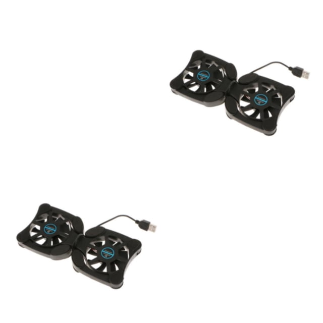 Cateissary USB Mini Folding 2 Fan Laptop Cooler Cooling Notebook Pad 2piezas Tipo 1