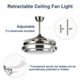 thumbnail image 6 of 42" Retractable LED Ceiling Fan with Remote Control and Light Kit Included, 6 of 8