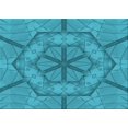 thumbnail image 1 of Ahgly Company Machine Washable Indoor Rectangle Transitional Bright Turquoise Blue Area Rugs, 2' x 5', 1 of 7