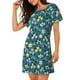 thumbnail image 2 of Fotbe Floral Bata de Dormir para Mujer con Estampado, Camisón de Algodón de Manga Corta, Ropa de Dormir Casual, 2 of 6