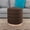 CHOCOLATE, variant on Aria Home Tessa Linen Cylinder Storage Ottoman Polyester Modern Style Home Décor, Light Blue