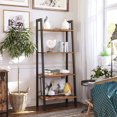 thumbnail image 4 of VASAGLE 4-tier Industrial Style Ladder Shelf In Soft Brown, 4 of 7