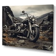 thumbnail image 2 of Designart "Grey Motorcycle Monochrome horizon Photography I" Transportation Canvas Print, 2 of 5