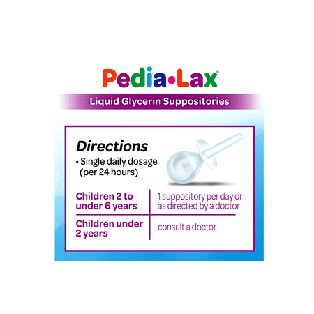 Fleet Pedia-Lax 4 Ml Liquid Glycerin Suppositories For Ages 2 - 5 Years - 6 Ea