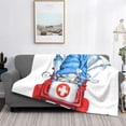 thumbnail image 2 of Uemuo Medicine Gnome Truck Red Printed Throw Blanket for Couch, Fluffy Fuzzy Blankets for Bed, Sofa, Cozy Flannel Faux Fur Blanket-80"x60", 2 of 6