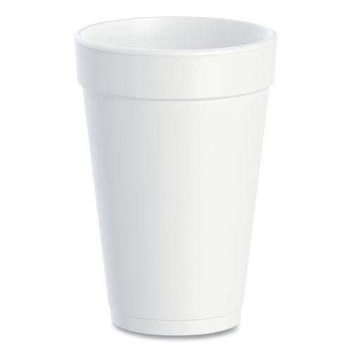 Dart Foam Drink Cups, 16 oz, White, 20/Bag, 25 Bags/Carton