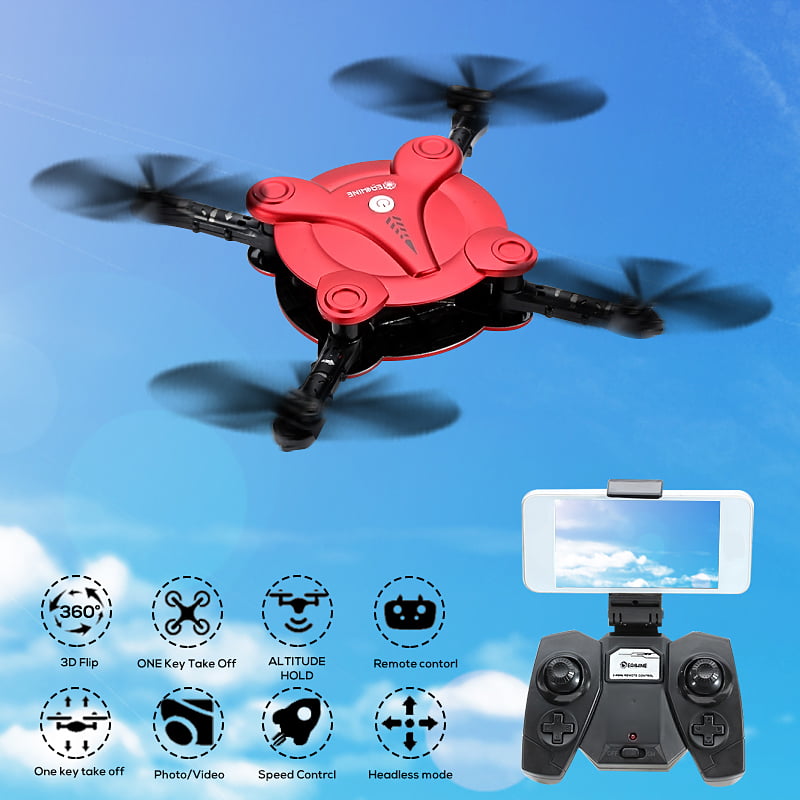 Mini Pocket Drone with Camera Live Video,EACHINE E55 Foldable Pocket Drone for Kids and Beginners RC Quadcopter with Altitude Hold,Headless Mode and 3D Flip for Boys and Girls