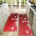 thumbnail image 4 of Kitchen Rugs Sets Of 2,Red Christmas Snowflake Pattern Anti Fatigue Kitchen Mat Rugs Non Slip Washable,Decorative Kitchen Floor Mats for Kitchen,Sink,Laundry,17"X47", 4 of 5