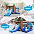 thumbnail image 4 of OLAKIDS Inflatable Bounce House , Snowman Theme Kids Jumping Castle with Slide Ball Pit Basketball Rim, Indoor Outdoor Inflatable Obstacle Course with 680W Blower Carry Bag Repair Patches, 4 of 11