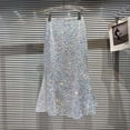 thumbnail image 5 of Vividxx Girls Dresses Girls Fashion Sequin Hem Pencil Skirt Mid Length Party Wear Fall Casual Outfit 11-12 Years, 5 of 5