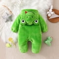 thumbnail image 6 of Likimi Baby Infant Boys Jumpsuits Hooded Zipper Cartoon Print Long Sleeve Romper For Baby Autumn Winter Casual Clothes Green Size 9-12 Months, 6 of 8