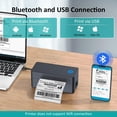 thumbnail image 2 of Impresora de etiquetas de envío AOMCHENG 4x6 Bluetooth térmica azul marino, 2 of 7