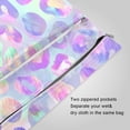 thumbnail image 3 of 2 Pack Wet Dry Bags,Pastel Hologram Leopard Print Waterproof Reusable Dual Zipper Bags for Swimwear, Gym Clothes, Toiletries, Baby Diapers, 3 of 8