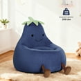 thumbnail image 6 of MCQ 31 Inch Bean Bag Chair, Small-Scale Sofa Couch with Soft Filler, Dark Blue, 6 of 7