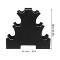 thumbnail image 2 of WRITWAA Dumbbell Frame Stand Black Plastic Three-tiered Storage for Office Space 1Set, 2 of 8