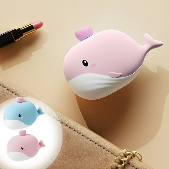 RFUGUG Portable Hand Warmer, Double-Sided Instant Heat, 1200mAh USB Rechargeable, Whale-Shaped, Includes Charging Cable & Bracelet, Perfect for Winter Outdoors