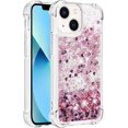 thumbnail image 2 of Slim Fit Phone Case for iPhone 14 Plus (6.7 in.), Glitter Liquid Quicksand Effect Silicone Soft TPU Case with Camera Lens and Screen Protection for iPhone 14 Plus,LSWT Diamond Rose, 2 of 13