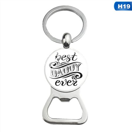 AkoaDa I Love You The Best Dad Creative Beer Bottle Opener Keychain Time Gemstone Opener Key Ring(6cm*3cm (Best Time To Catch Carp)