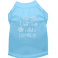 thumbnail image 1 of Yes! I Want To Build A Snowman Rhinestone Dog Shirt Baby Blue Sm (10), 1 of 1