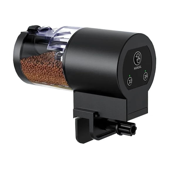 Automatic Fish Feeder 100ml/3.38oz, Smart Timer Auto Fish Food Dispenser with Battery, Easy Install for Aquarium Fish Tank