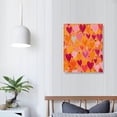 thumbnail image 3 of Nawypu Funky Heart Watercolor Poster Canvas Wall Art for Home/Office/Bedroom Decor - Heart Love aesthetics Teen girl Pink Orange Living Room Decoration Prints 16x20in, 3 of 4