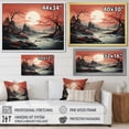 thumbnail image 4 of Designart "Wonders of River Landscape in China" Landscapes Framed Wall Art Decor - Traditional Red China Entryway Framed Wall Art, 4 of 6