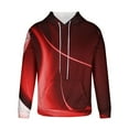 thumbnail image 4 of Sudadera con capucha para hombre, estilo casual, con cuello redondo, estampado, manga larga, blusa de poliéster, 4 of 6
