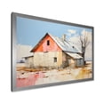 thumbnail image 5 of Designart "Country Charm In Minimalist Barns" Barns Picture Framed Canvas Wall Art, 5 of 5