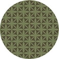 thumbnail image 1 of Ahgly Company Tapis d'Intérieur Rond Lavable en Machine Vert Transitionnel Oignon Vert, 6 Pieds Rond, 1 of 7