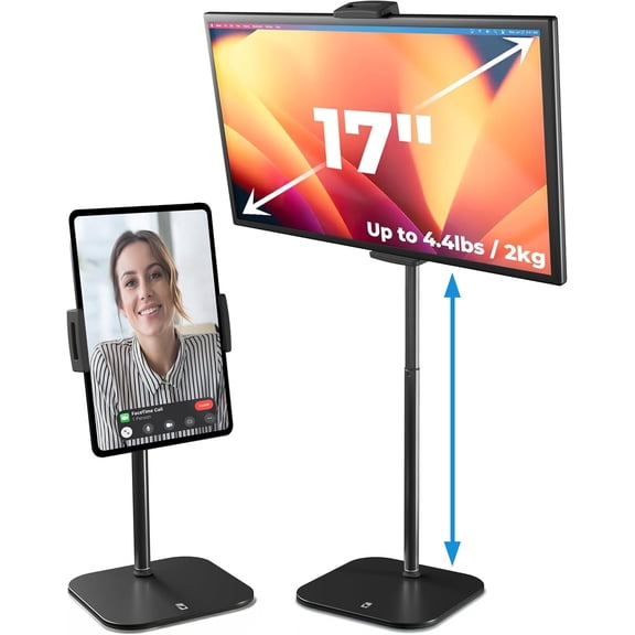 TabStand 20" Tall iPad Stand for Desk, Portable Monitor Stand Holder