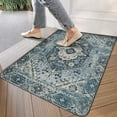 thumbnail image 3 of Boho Blue Vintage Carpet Door Mat Welcome Door Mat for Front Door, Home Entrance, Yard, Floor, Patio, Non Slip Spring Summer Welcome Mat Indoor Outdoor Doormat 30"*17", 3 of 6