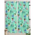thumbnail image 5 of Desert Camels Living Room Curtains 2 Panel, Cute Animals Houses Palm Trees Leaves Green Cafe Window Treatment, Extra Long Farmhouse Bedroom Bathroom Kitchen Curtains Drapes 104"x72", 5 of 6