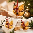 thumbnail image 5 of Christmas Chicken Ornament, 3.15 in 2D Acrylic Hanging Decoration with Assorted Styles, for Christmas Tree, Mantel, Window, Home Decor, 5 of 5