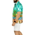 thumbnail image 2 of HAPPY BAY Men's Hawaiian Shirts Short Sleeve Button Down Shirt Men's Tropical Shirts Casual Holiday Summer Party Shirts for Men Funny 3XL Water Surf, Autumn Turquoise, 2 of 5