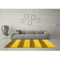 thumbnail image 3 of Ahgly Company Machine Washable Indoor Rectangle Abstract Yellow Contemporary Area Rugs, 6' x 9', 3 of 4