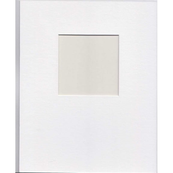 Pack of 5 16x20 White Bottom Heavy Picture Mats with Square Openings for 12x12 Pictures