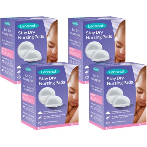 2 Pack Lansinoh Nursing Pads Stay Dry 60 Each