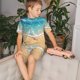 thumbnail image 4 of Fotbe Tropical Beach With Starfish Pijama Estampada de 2 Piezas para Niños – Ropa de Dormir de Manga Corta Cómoda para Niños y Niñas, Camiseta y Shorts de Algodón-3X-Large, 4 of 6