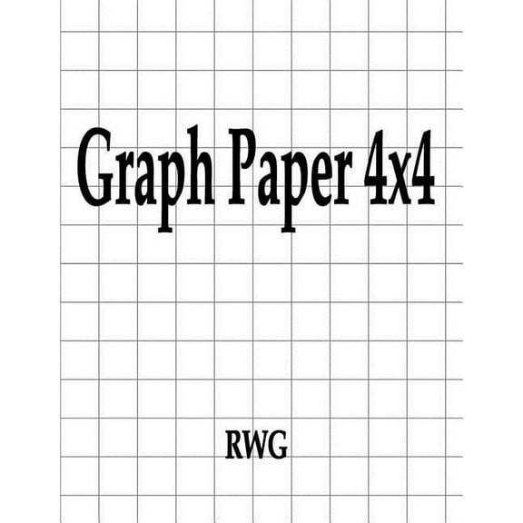 Graph Paper 4x4: 100 Pages 8.5" X 11", (Paperback)