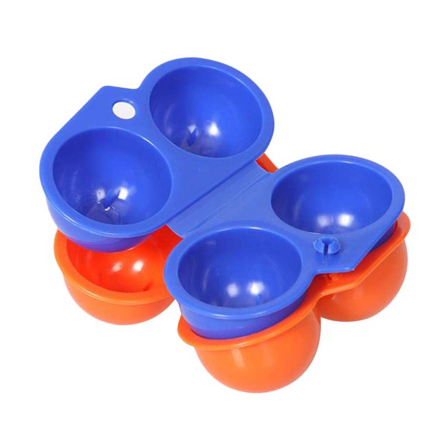 Porta huevos para acampar, 2 uds., porta huevos a prueba de golpes, portátil, 2 ranuras, soporte para huevos, caja plegable para huevos, bandeja de almacenamiento