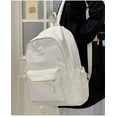 thumbnail image 4 of Nylon Backpack for Women Men Cute Vintage College Laptop Bag Casual Travel Rucksack Daypack (white), 4 of 5
