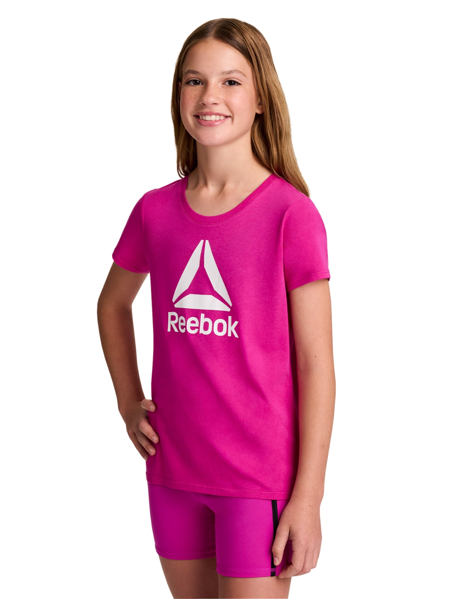 Reebok Girl's Distinction 2-Pack Short Sleeve Performance T-Shirt, Sizes 4-18