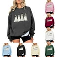 thumbnail image 5 of JSheng Sweatshirts for Women Casual Halloween Fashion Printed Crew Neck Long Sleeve Hoodless Sweatshirt Blouse, 5 of 5