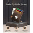 thumbnail image 5 of Genuine Leather Air Tag Holder - Slim Minimalist Wallets For Men & Women - Front Pocket Thin Mens Wallet RFID Credit Card Holder Gifts For Men, 5 of 5